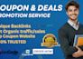 submit coupon code submission, promo code,voucher, deal promotion discount code